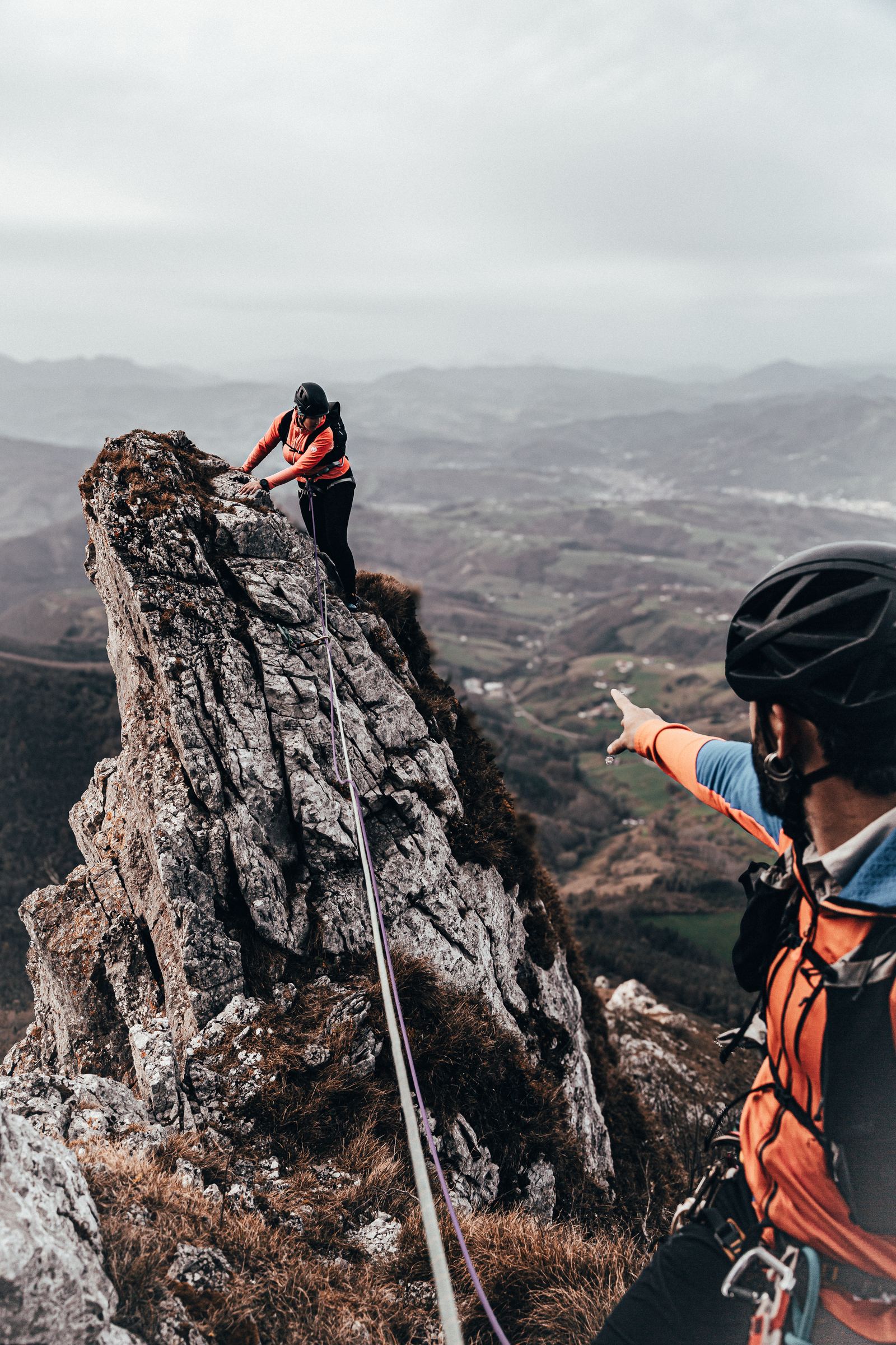 Escalada en la arista del Txindoki